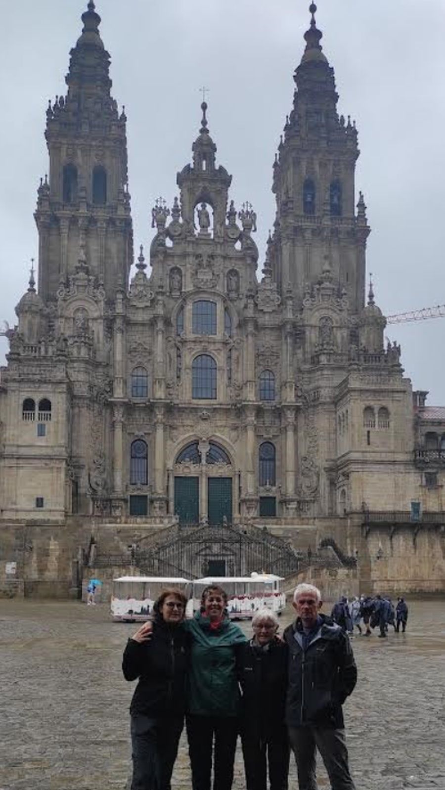 Arrivée à quatre à Santiago